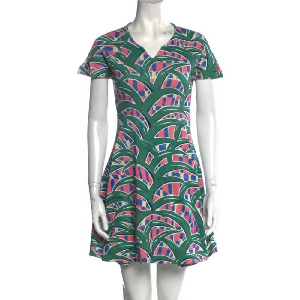 Kenzo Paris Printed Cotton Mini A-Line Dress Size S